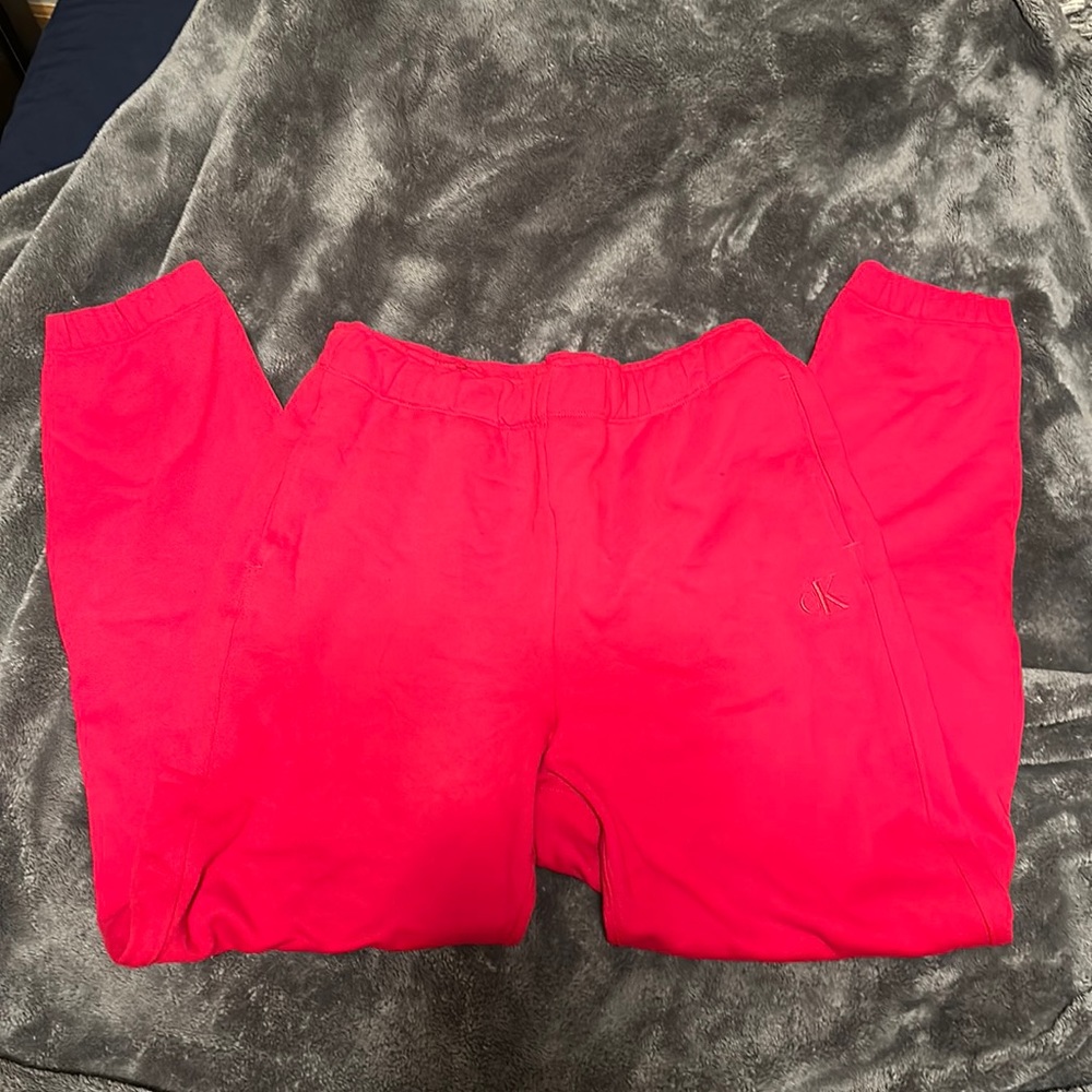 Red Calvin Klein Sweatpants